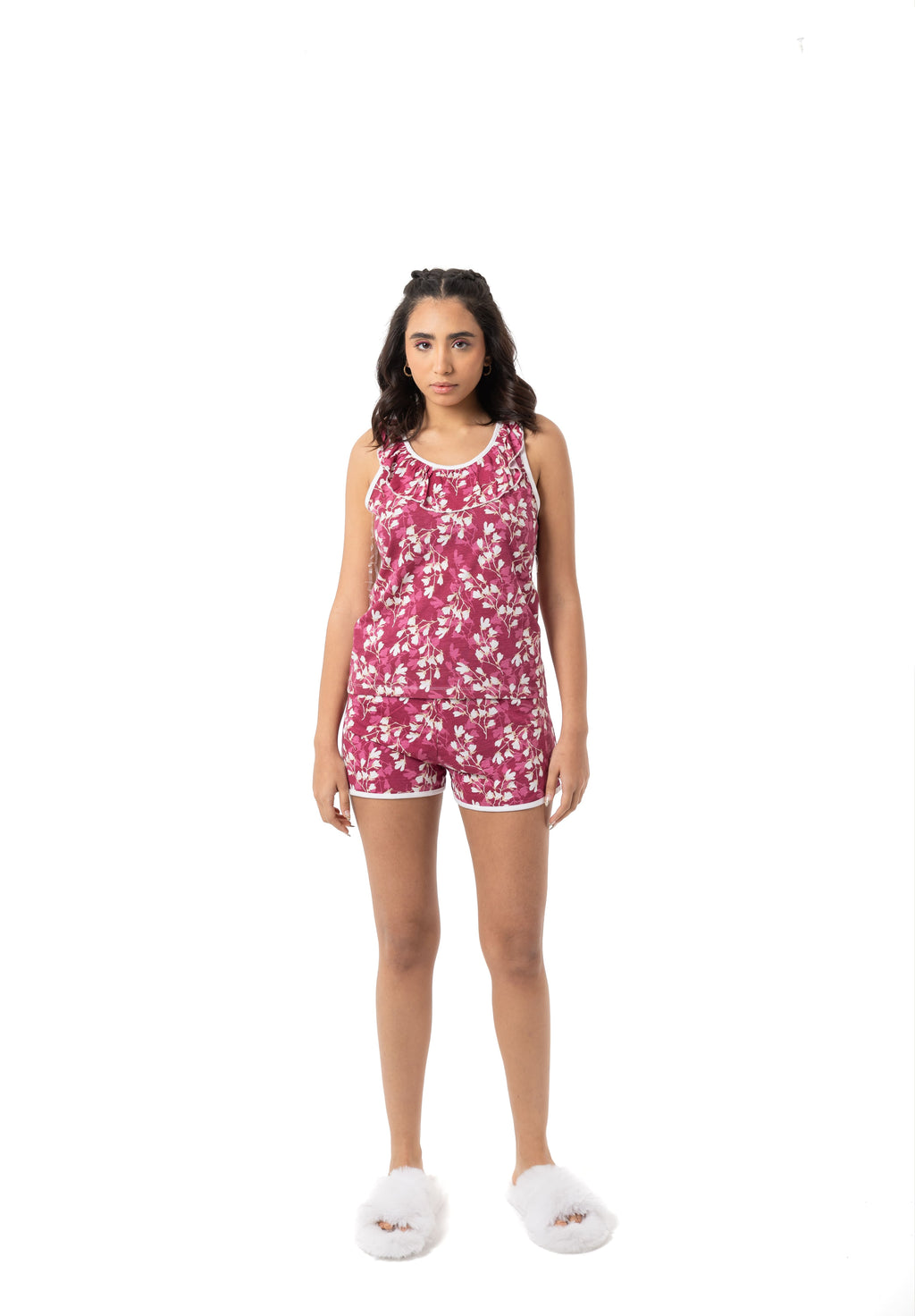 Floral Sleeveless Pajama Set