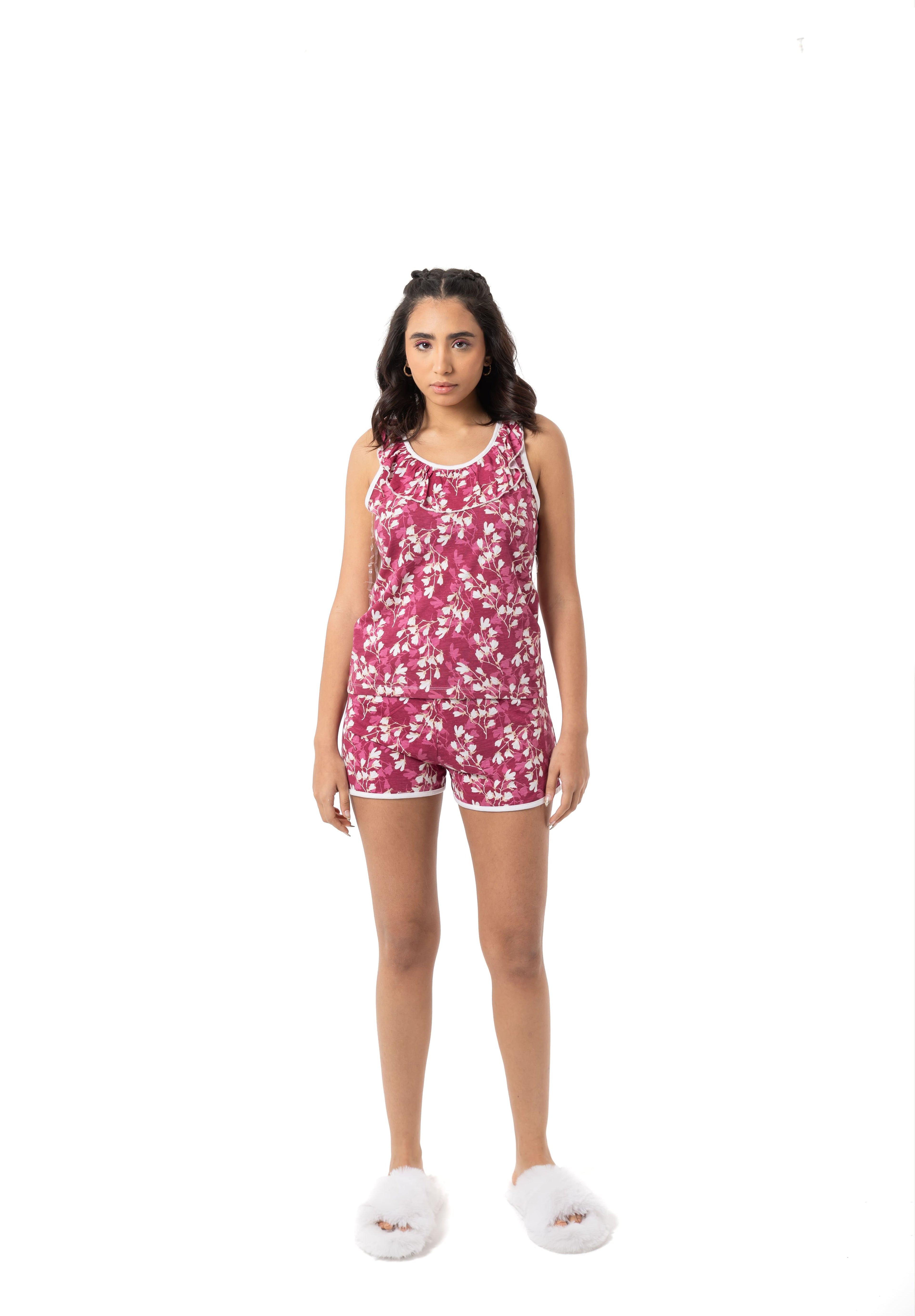 Floral Sleeveless Pajama Set