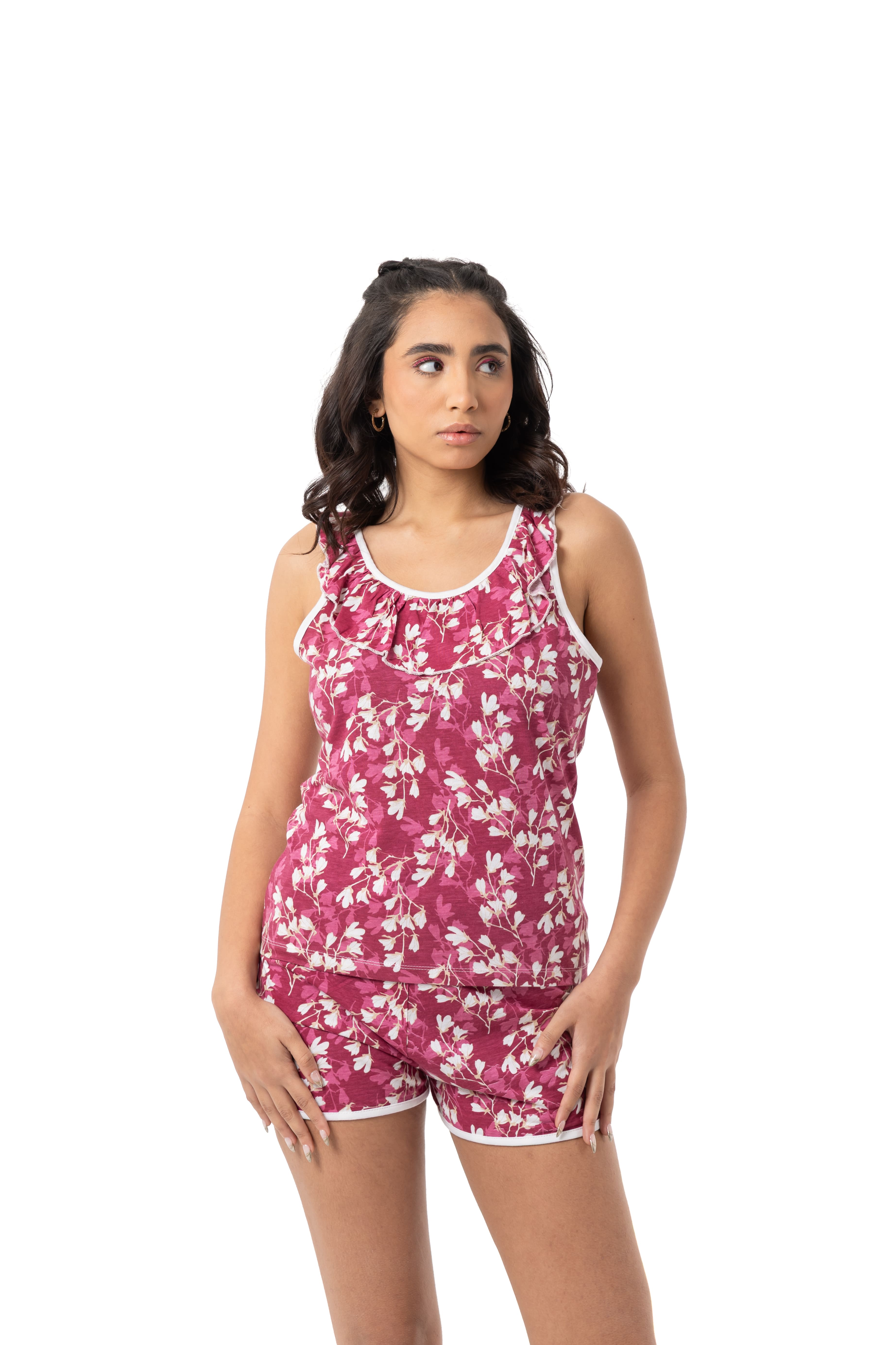 Floral Sleeveless Pajama Set
