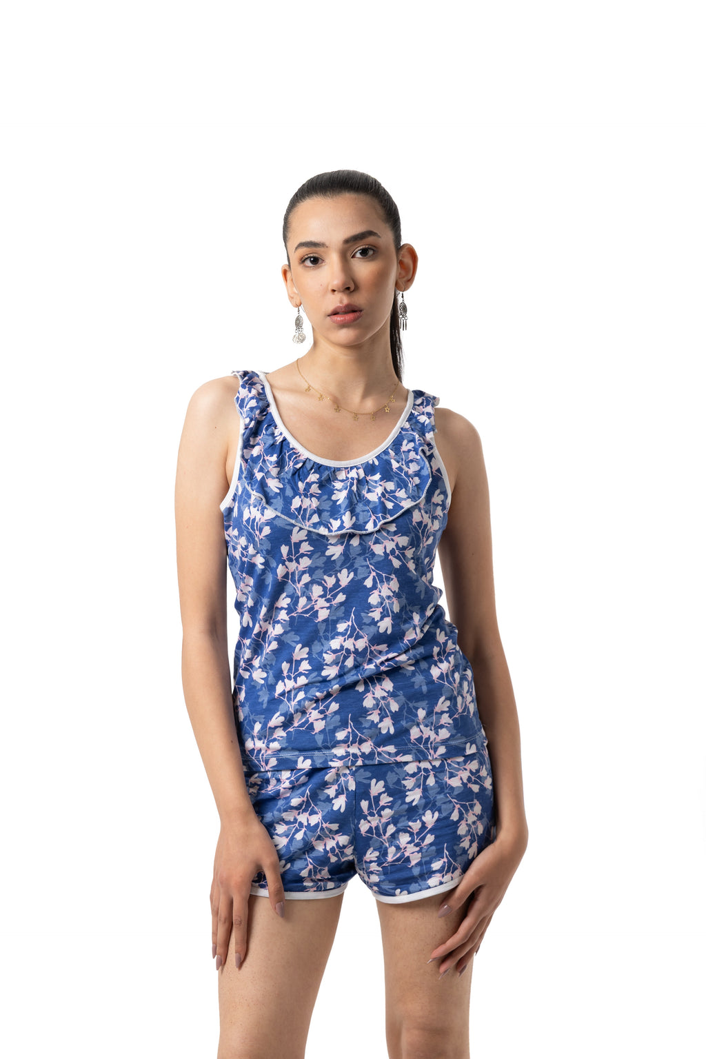 Floral Sleeveless Pajama Set